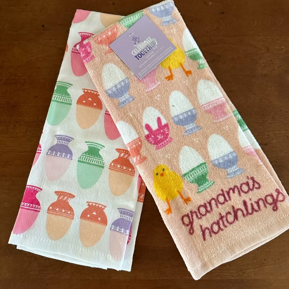 2 pack Grandma Easter Kitchen Towels